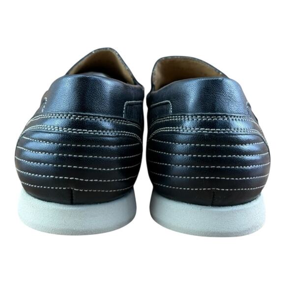 Galizio Torresi Men’s slip on Leather  navy Blue shoes loafers Size 8.5-9|42 EU main image 8